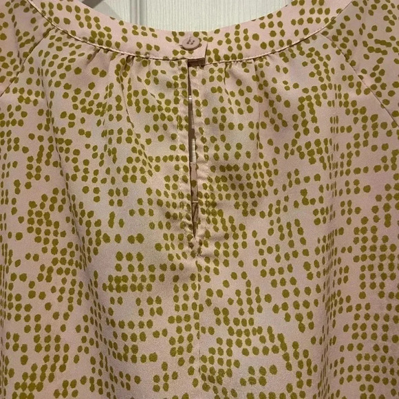 Collective Concepts Size Medium Polka Dot Pink/Gold Short Sleeve High Low - Picture 5 of 8